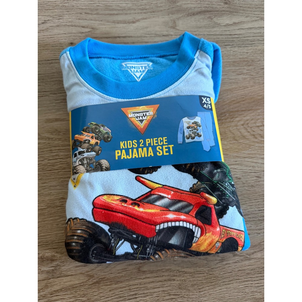 Boy monster jam pajamas set xs 4/5